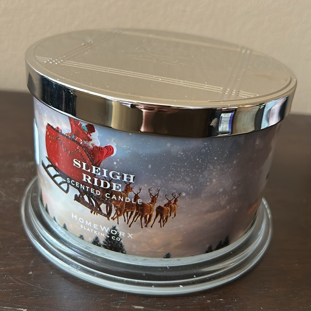 Homeworx By Slatkin & Co Sleigh Ride Christmas Candle Essential Oils 18 Oz